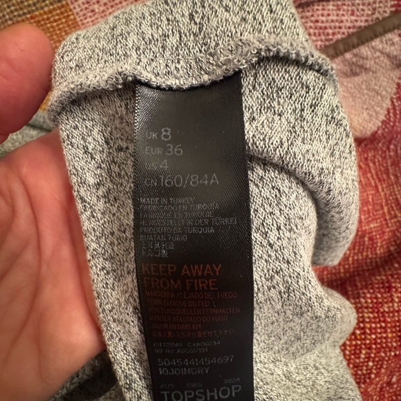 Topshop Heather Gray Tie Front Knit Dress - Picture 9 of 9